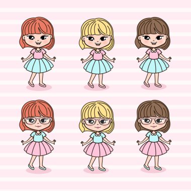 Şirin Küçük Kızlar Çizimi