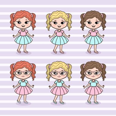 Şirin Küçük Kızlar Çizimi