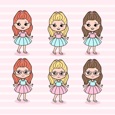 Şirin Küçük Kızlar Çizimi