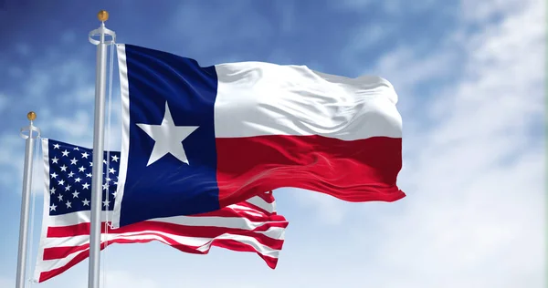 Texas State Flag Waving National Flag United States America Texas — Stockfoto