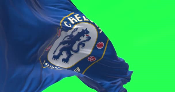 Londra Ngiltere Mayıs 2022 Chelsea Futbol Kulübü Nün Bayrağı Yeşil — Stok video