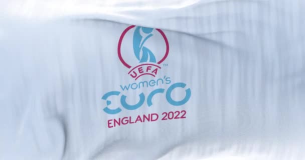 London May 2022 Flag Uefa European Womens Football Championship Euro — Stock Video