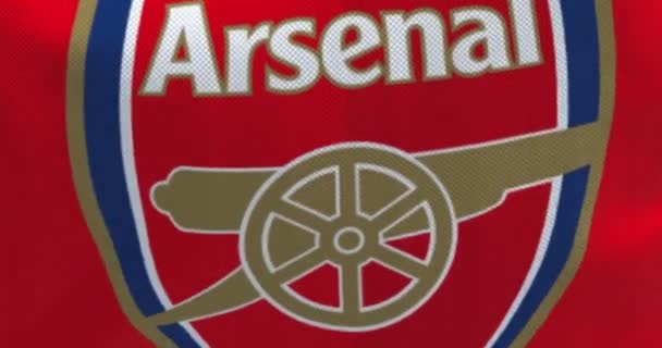 Londýn Velká Británie Květen 2022 Vlajka Fotbalového Klubu Arsenal Arsenal — Stock video