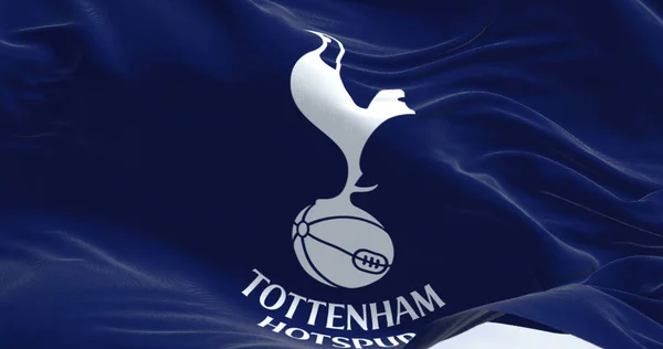 London May 2022 Fabric Background Tottenham Hotspur Flag Waving Tottenham — Stok Foto