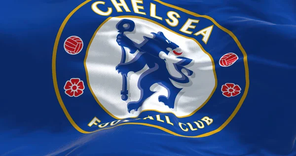 London Egyesült Királyság 2022 Május Chelsea Football Club Zászlaja Lengett — Stock Fotó