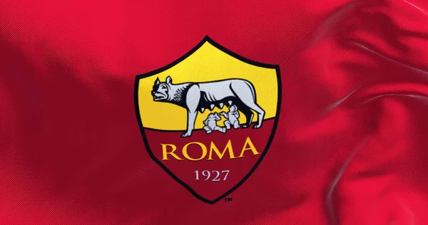 Rome Italy July 2022 Flag Roma Waving Roma Professional Football — 图库照片
