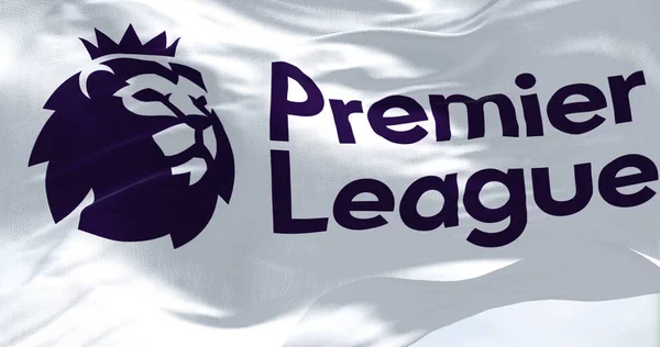 London Eng July 2022 Close Premier League Flag Waving Wind — 스톡 사진