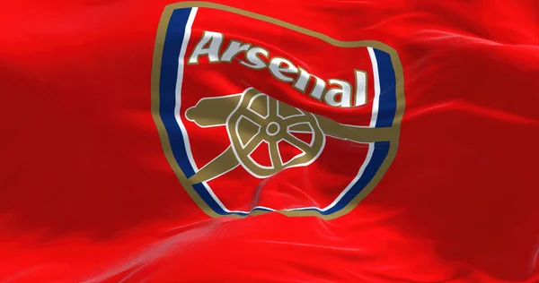 Londen Engeland Mei 2022 Vlag Van Arsenal Football Club Wapperend — Stockfoto