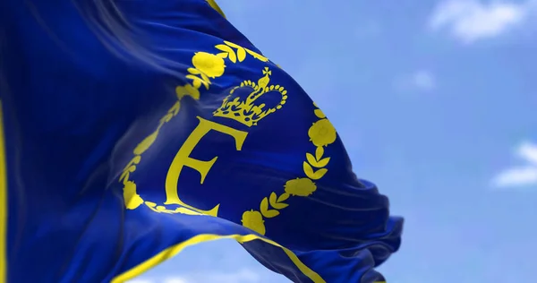 Die Persönliche Flagge Von Königin Elizabeth Weht Wind Tradition Und — Stockfoto