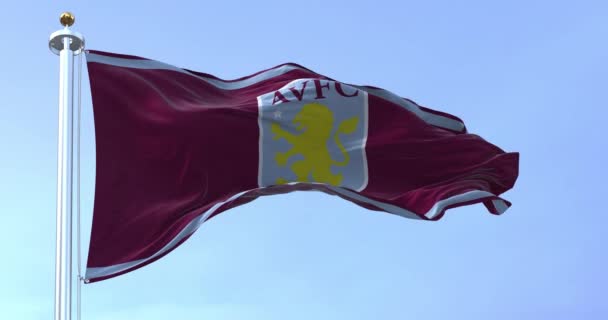 Birmingham Royaume Uni Mai 2022 Drapeau Aston Villa Football Club — Video