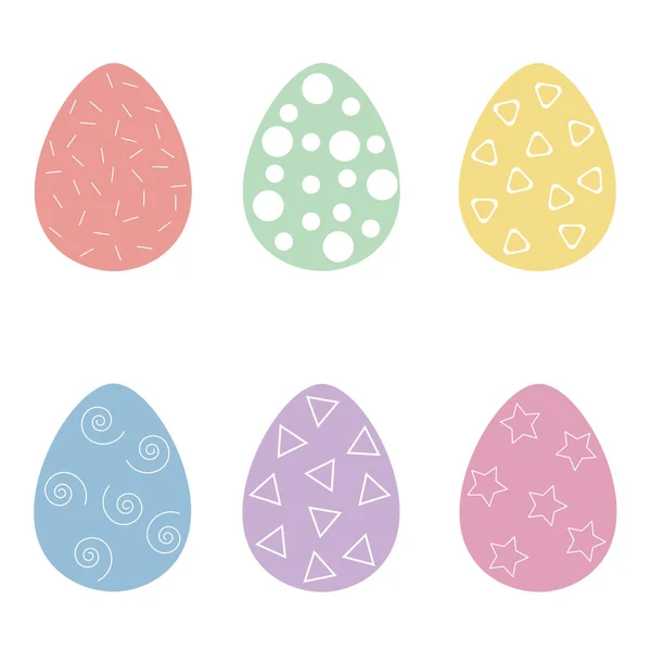 Set Easter Colored Eggs Drawings — Stock Photo, Image
