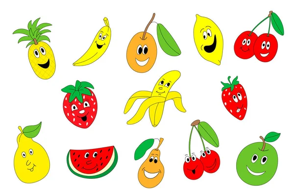 Conjunto Frutas Cítricos Colores —  Fotos de Stock