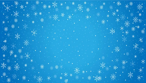 Natal Fundo Banner Azul Cor Com Flocos Neve Brancos — Fotografia de Stock