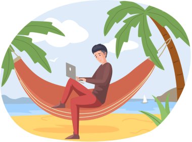 Adam hamakta yatıyor ve kitap okuyor, kitap okuyor. Boş zaman, evde ya da tatilde.