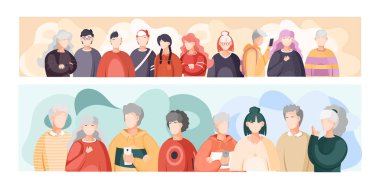 Bir arada duran bir grup insan, topluluk ve beraberlik kavramı çeşitlilik portresi