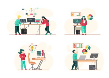 Program mühendisliği ve kodlama. Bilgisayarlarda web geliştirme üzerine çalışan programcı