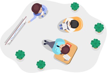İş yeri bağlantısı çalışma konsepti. İş adamları projeden bahsediyor.