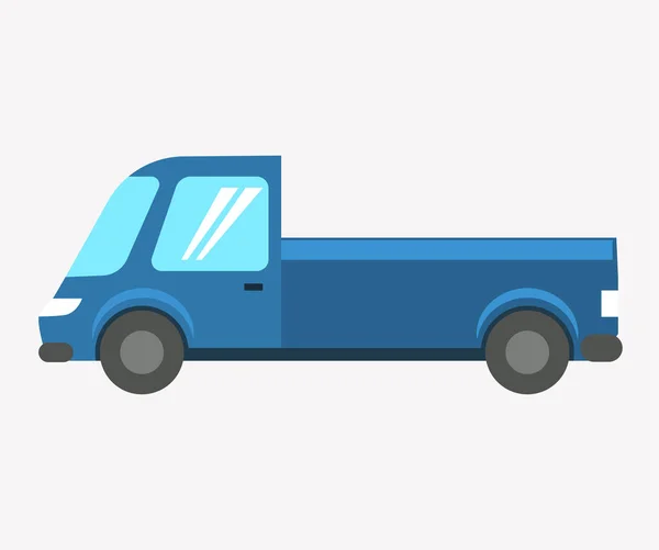 Φορτηγό, εικόνα φορτηγού. Παράδοση, εφοδιαστική έννοια. Βαγόνι με ρυμουλκούμενο για τη μεταφορά εμπορευμάτων σε όλο τον κόσμο — Διανυσματικό Αρχείο