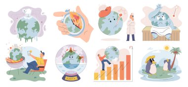 Küresel ısınma ve insan etkisinden muzdarip gezegen. Yüksek toprak sıcaklığı, sera etkisi