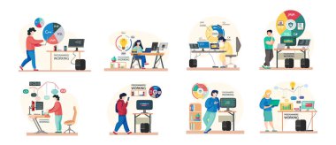 Program mühendisliği ve kodlama. Bilgisayarlarda web geliştirme üzerine çalışan programcı