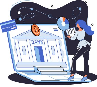 Açık bankacılık platformu, çevrimiçi bankacılık sistemi mobil yatırım ve çevrimiçi ödeme kavramı