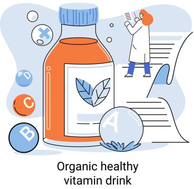 Organik vitamin içeceği zayıf insanları zayıflatmak için sağlıklı bir diyet kokteyli. Vegan detoks yiyecek ve içki metaforu.