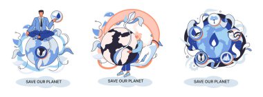 Gezegenimizin ekolojik metaforunu, Dünya gününü, kendi vatanımıza olan sevgimizi koru. Sürdürülebilir bahçe yenilenebilir enerjisi