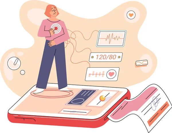 Çevrimiçi tıbbi hizmetler mobil uygulama, danışma ve reçeteli ilaç, teşhis metaforu, e-sağlık