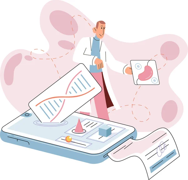 Çevrimiçi tıbbi hizmetler mobil uygulama, danışma ve reçeteli ilaç, teşhis metaforu, e-sağlık