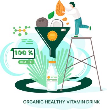 Organik sağlıklı vitamin içeceği, vejetaryen fındık sütü. Alternatif metaforun vejetaryen ürünü