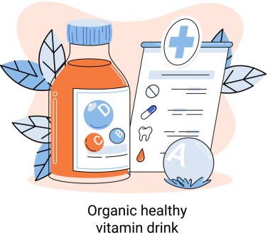 Organik vitamin içeceği zayıf insanları zayıflatmak için sağlıklı bir diyet kokteyli. Vejetaryen detoks yiyecek ve içki