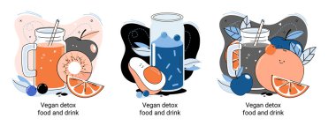 Organik vitamin içeceği zayıf insanları zayıflatmak için sağlıklı bir diyet kokteyli. Vegan detoks yiyecek ve içki metaforu.