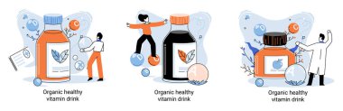 Organik vitamin içeceği zayıf insanları zayıflatmak için sağlıklı bir diyet kokteyli. Vegan detoks yiyecek ve içki metaforu.