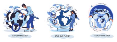 Gezegenimizin ekolojik metaforunu, Dünya gününü, kendi vatanımıza olan sevgimizi koru. Sürdürülebilir bahçe yenilenebilir enerjisi