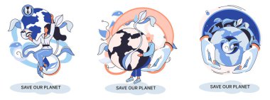 Gezegenimizin ekolojik metaforunu, Dünya gününü, kendi vatanımıza olan sevgimizi koru. Sürdürülebilir bahçe yenilenebilir enerjisi