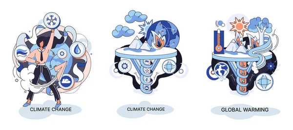 Küresel ısınma metaforu, insan iklim değişikliği, emisyonlar atmosferi ve havayı yok ediyor, doğal afet