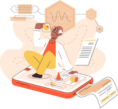 Çevrimiçi tıbbi hizmetler mobil uygulama, danışma ve reçeteli ilaç, teşhis metaforu