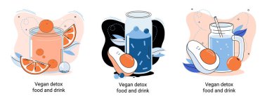 Organik vitamin içeceği zayıf insanları zayıflatmak için sağlıklı bir diyet kokteyli. Vegan detoks yiyecek ve içki metaforu.