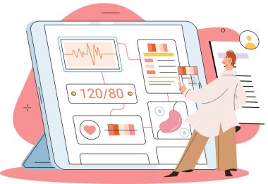 Çevrimiçi tıbbi hizmetler mobil uygulama, danışma ve reçeteli ilaç, teşhis metaforu, e-sağlık