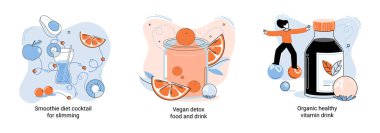 Organik vitamin içeceği zayıf insanları zayıflatmak için sağlıklı bir diyet kokteyli. Vegan detoks yiyecek ve içki metaforu.