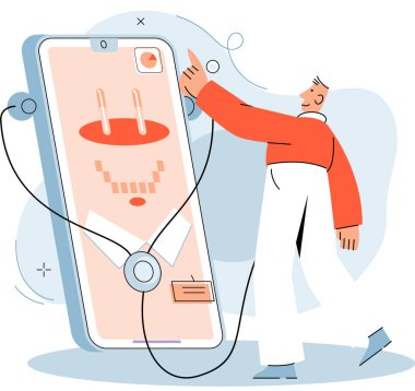 Çevrimiçi tıbbi hizmetler mobil uygulama, danışma ve reçeteli ilaç, teşhis metaforu