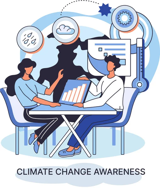 Cambio de metáfora de conciencia climática, planeta salvador, Día Mundial del Medio Ambiente, calentamiento global problemas ecológicos — Archivo Imágenes Vectoriales