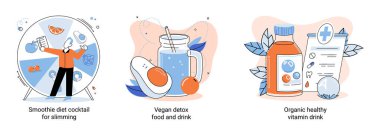 Organik ve vitamin dolu içecek. Vegan detoks yiyecek ve içecek. Sağlıklı diyet kokteyli olarak terapötik smoothie, bitkisel beslenme metaforu. Ham malzeme karışımı, enerji diyeti için beslenme doğal meyve suyu.