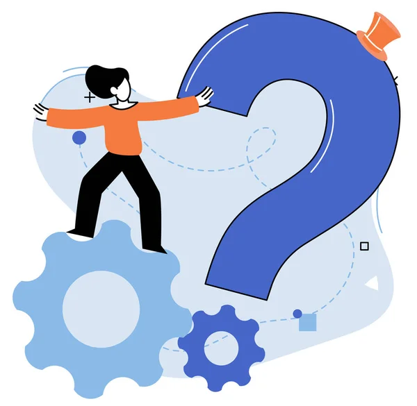 Question Mark Obtaining Information Interest Problem Solution Concept Metaphor Faq — Stock Vector