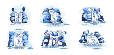 Finansal büyüme ve iş geliştirme fikri. İş yatırımları ve kâr artışı, finansal okuryazarlık kursları. Para dolu şelale. Nakit akışı sabit gelir. Para mecazi anlamda akar.