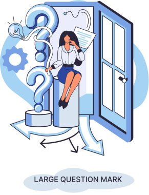 Ladge soru işareti metaforu. Sorun ve çözüm konsepti, soru işareti. Soru sor ve cevapları al. Çevrimiçi destek merkezi. Karmaşık sorunları çözmek, neden forum imzalamak. SSS sık sık yardım istedi.