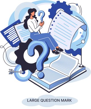 Ladge soru işareti metaforu. Sorun ve çözüm konsepti, soru işareti. Soru sor ve cevapları al. Çevrimiçi destek merkezi. Karmaşık sorunları çözmek, neden forum imzalamak. SSS sık sık yardım istedi.