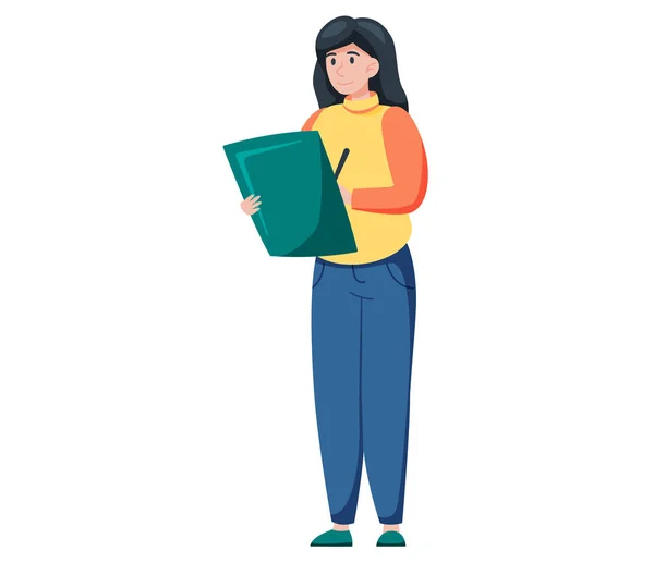 Γυναικείο Ημερολόγιο Γυναίκα Γράφει Ημερολόγιο Σπουδαστής Που Διαβάζει Βιβλίο Teenager — Διανυσματικό Αρχείο