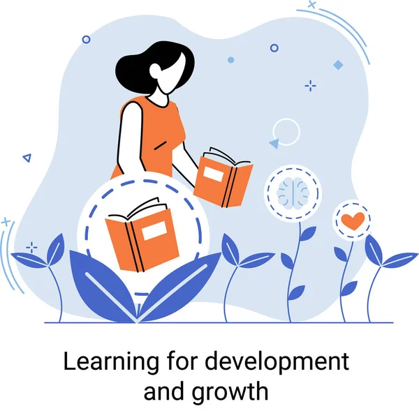 Lernentwicklung Und Wachstum Selbstlernende Metapher Learning Für Online Emissäre Kompetenzverbesserung — Stockvektor
