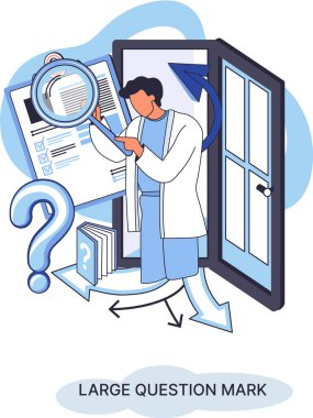 Ladge soru işareti metaforu. Sorun ve çözüm konsepti, soru işareti. Soru sor ve cevapları al. Çevrimiçi destek merkezi. Karmaşık sorunları çözmek, neden forum imzalamak. SSS sık sık yardım istedi.